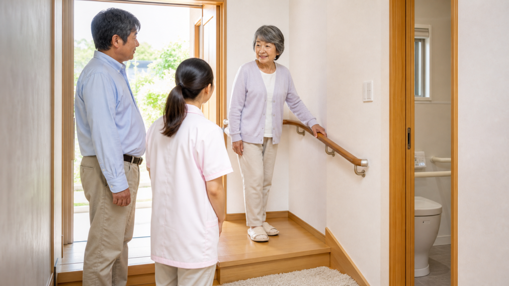 久留米で手すり設置を考える家族へ｜介護保険の住宅改修で確認することのアイキャッチ画像