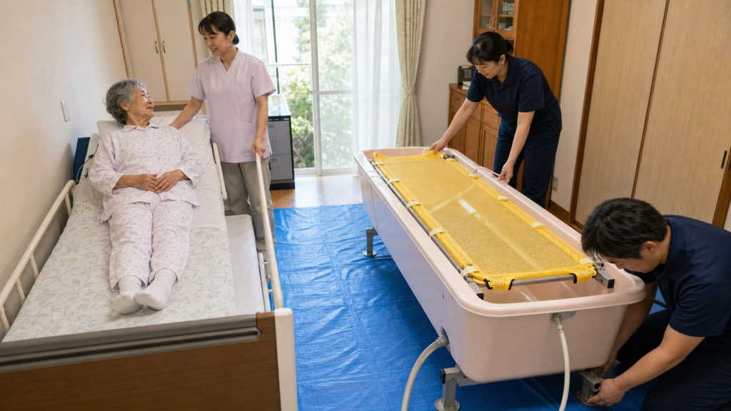 久留米で訪問入浴を利用するには｜介護保険・費用の確認方法と当日の流れのアイキャッチ画像