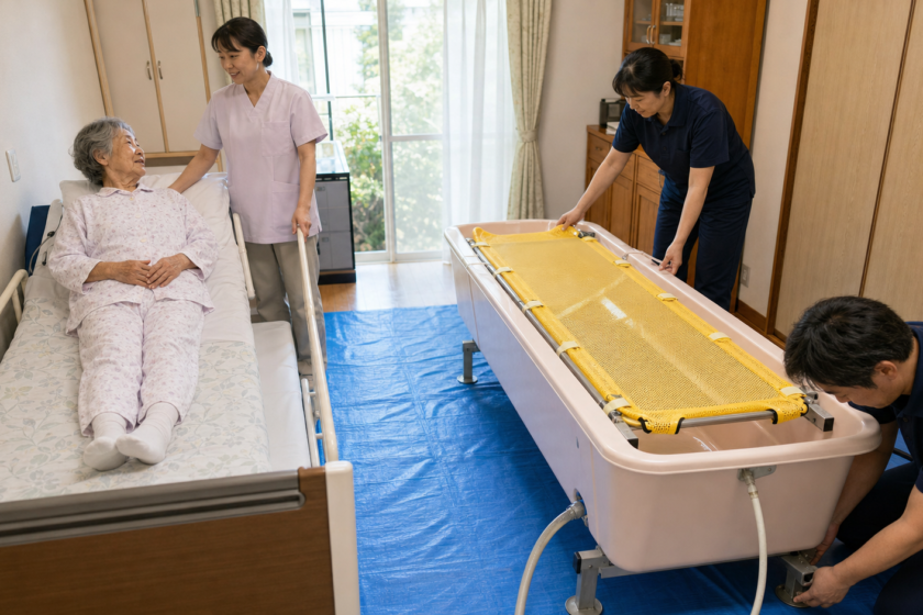 久留米で訪問入浴を利用するには｜介護保険・費用の確認方法と当日の流れのアイキャッチ画像