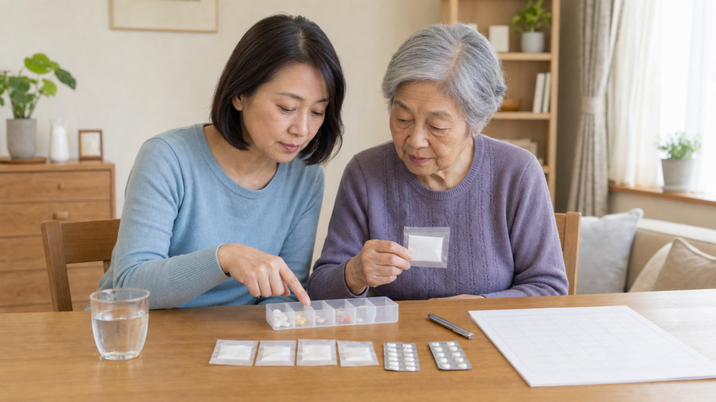 高齢の親が薬を飲み忘れる｜久留米で家族が見直す服薬管理のアイキャッチ画像