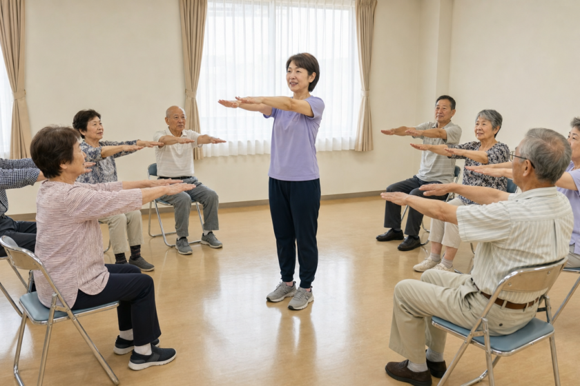 久留米市の介護予防教室｜「リズムで座ってストレッチ」2026年度後期申込のアイキャッチ画像