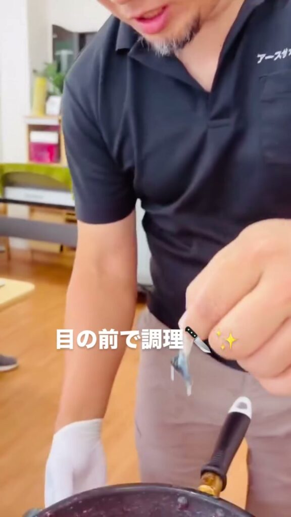 123杯のイカのお裾分けを、昼食の4品にの様子