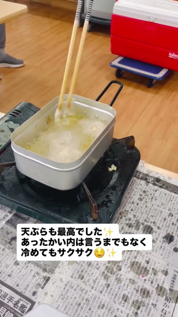 123杯のイカのお裾分けを、昼食の4品にの様子