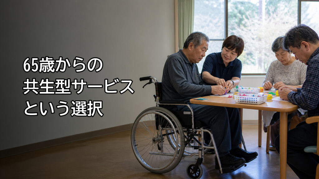 車いすを利用する高齢者が地域の活動へ参加するイメージ