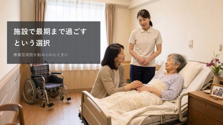 施設で最期まで過ごすという選択｜療養型病院を勧められたときにのアイキャッチ画像